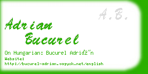 adrian bucurel business card